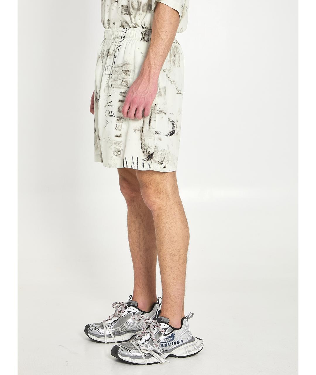 BALENCIAGA Серые вискозные шорты, фото 3