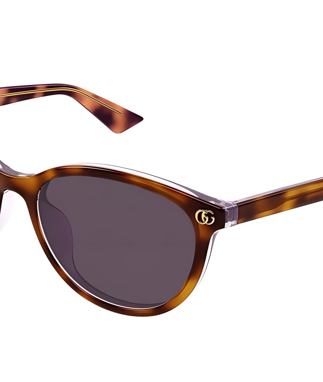 GUCCI Коричневые пластиковые солнцезащитные очки, фото 2