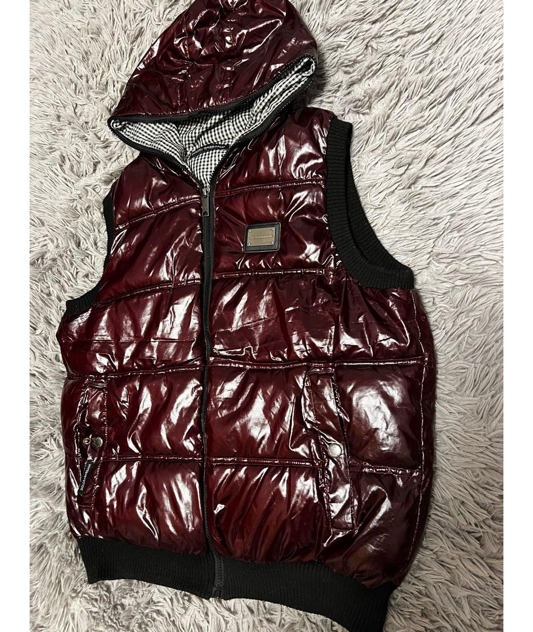 DOLCE&GABBANA Бордовый жилет, фото 4