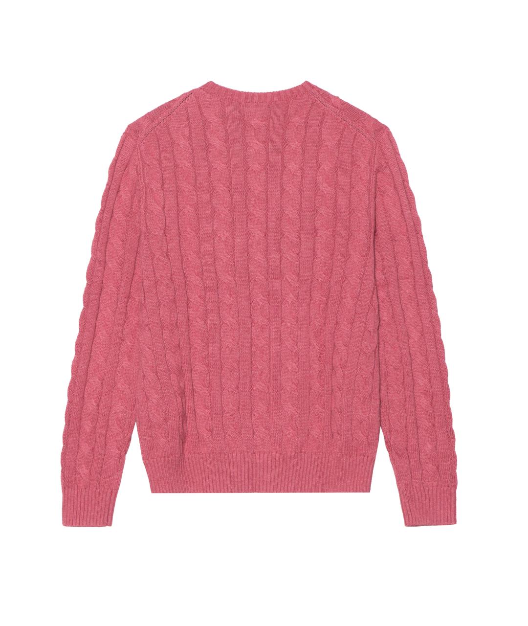 POLO RALPH LAUREN Розовый хлопковый джемпер / свитер, фото 2