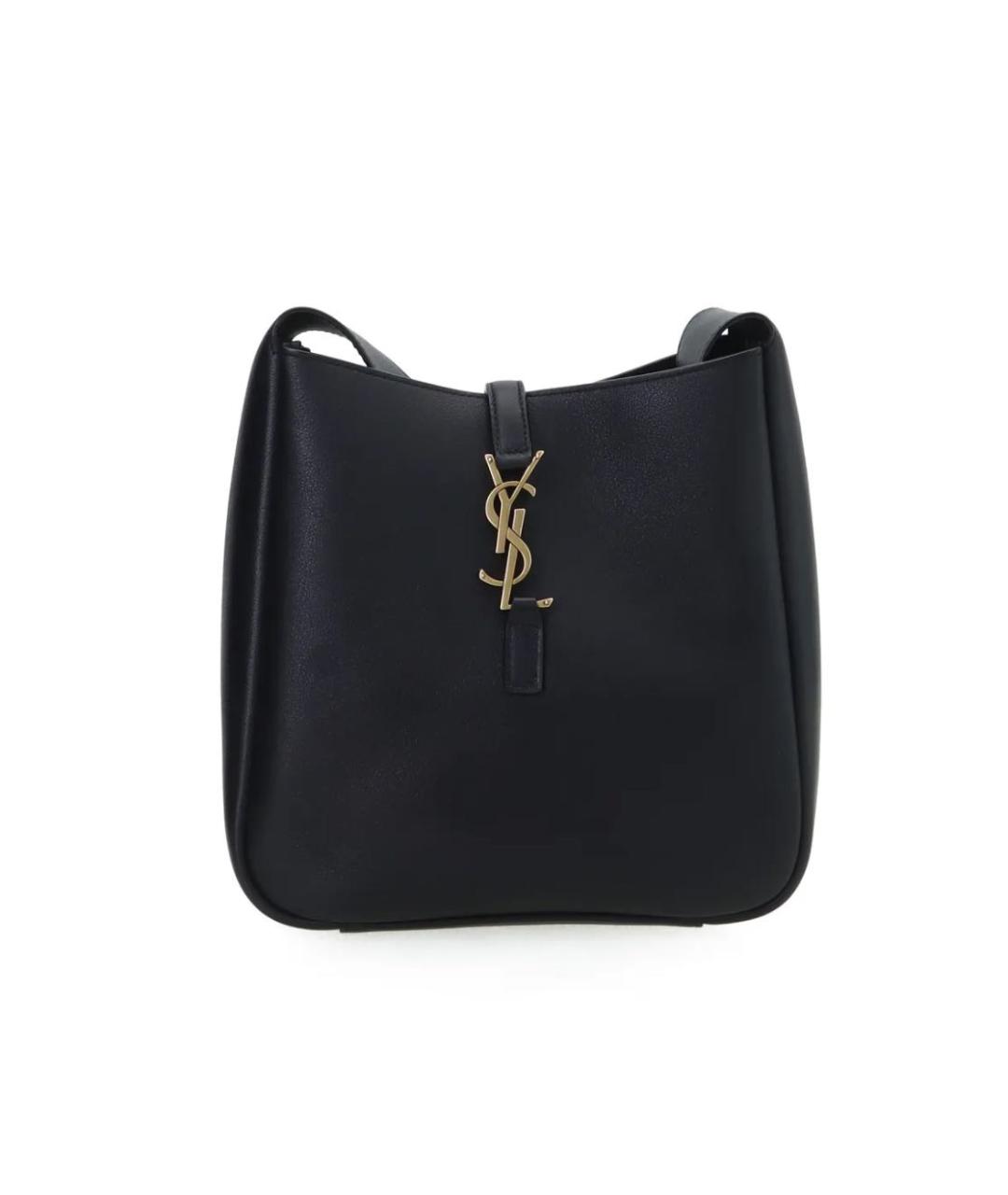SAINT LAURENT Черная кожаная сумка через плечо, фото 7