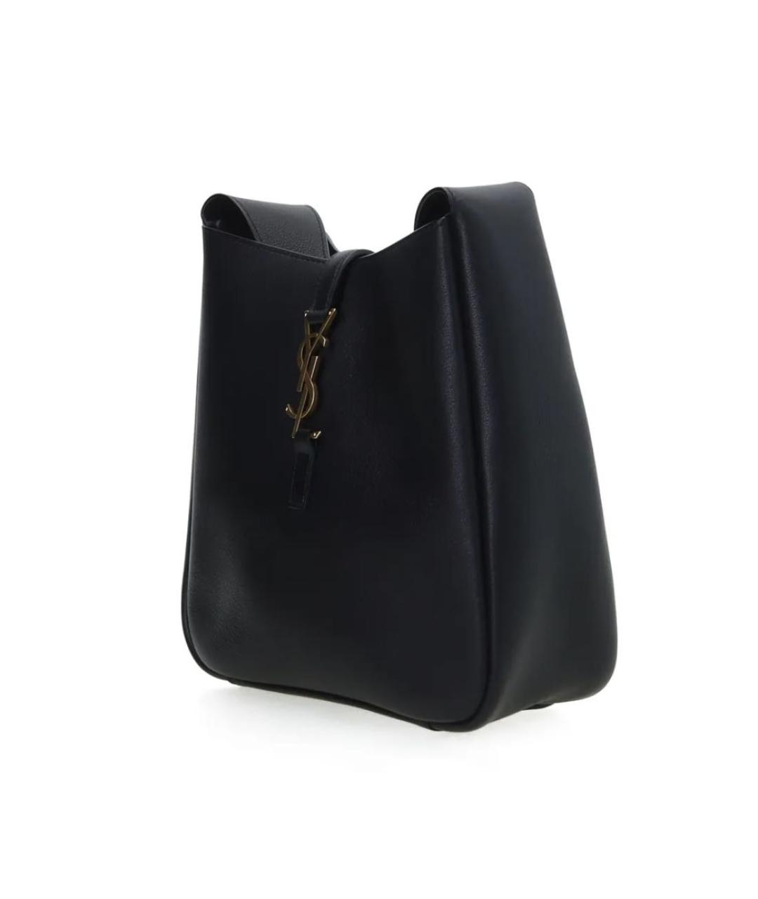 SAINT LAURENT Черная кожаная сумка через плечо, фото 3