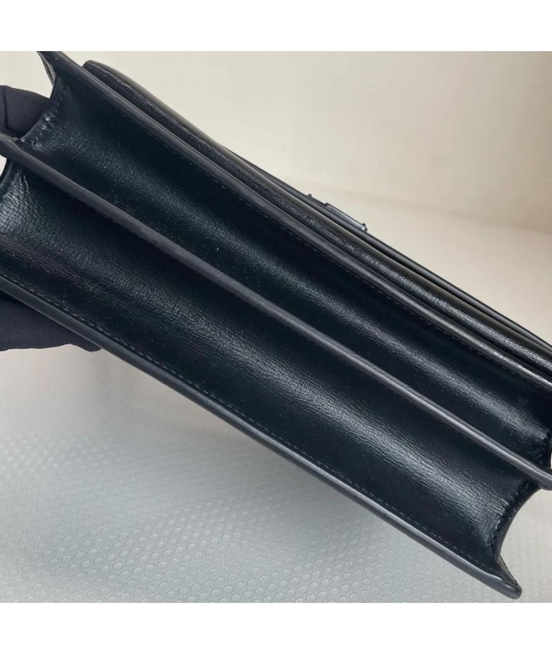 SAINT LAURENT Черная кожаная сумка через плечо, фото 6