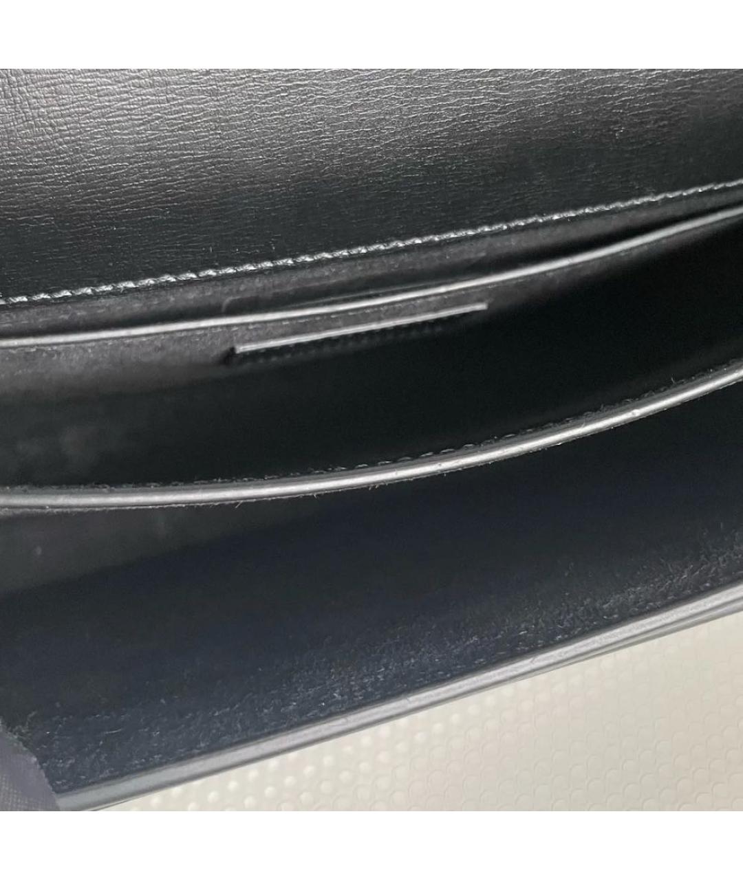 SAINT LAURENT Черная кожаная сумка через плечо, фото 5