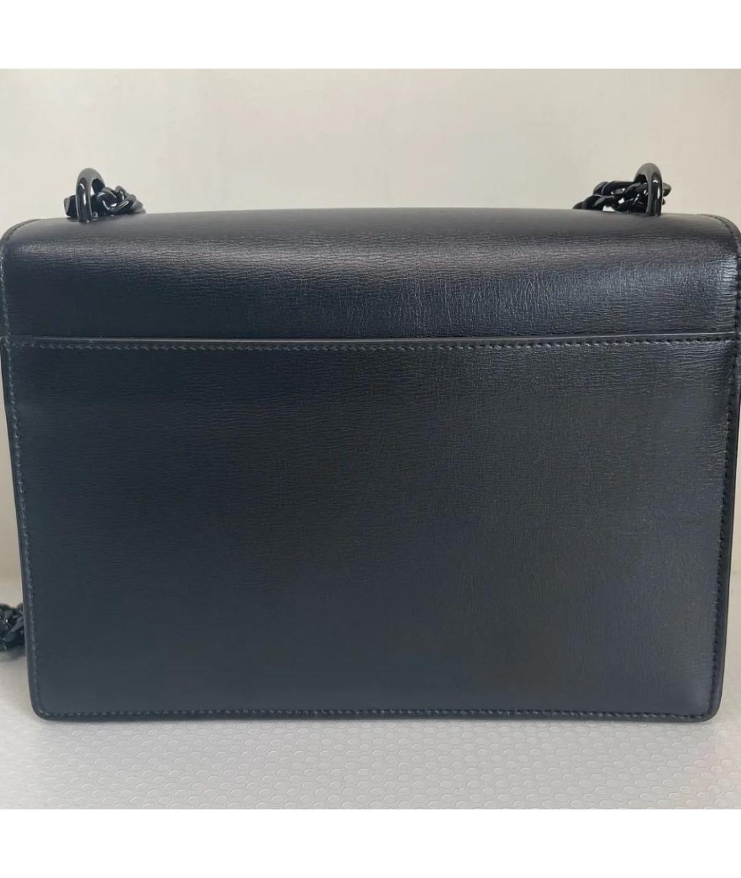 SAINT LAURENT Черная кожаная сумка через плечо, фото 3