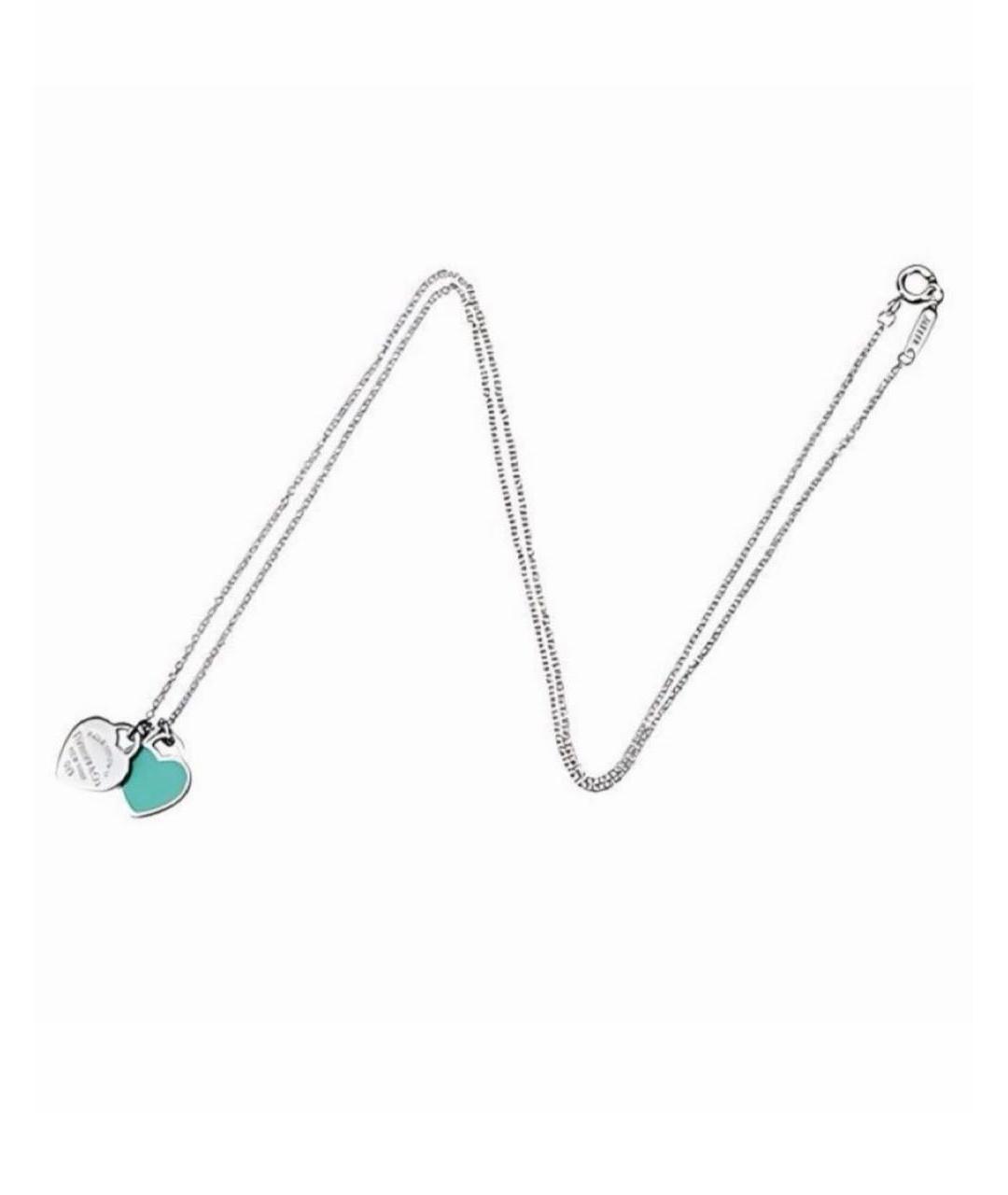 TIFFANY&CO Бирюзовое серебряное колье, фото 3