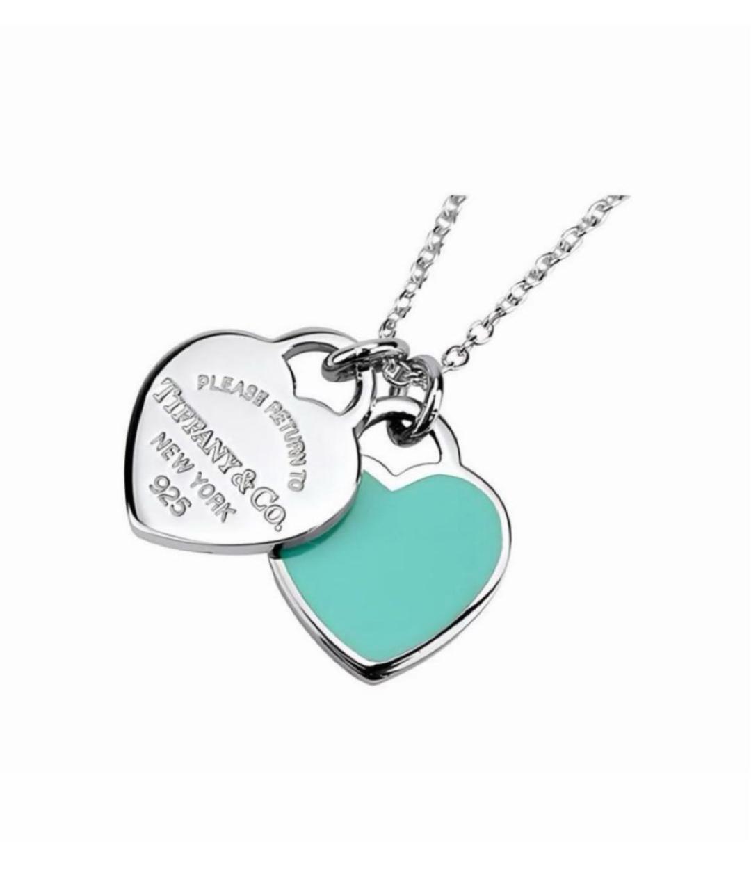 TIFFANY&CO Бирюзовое серебряное колье, фото 2