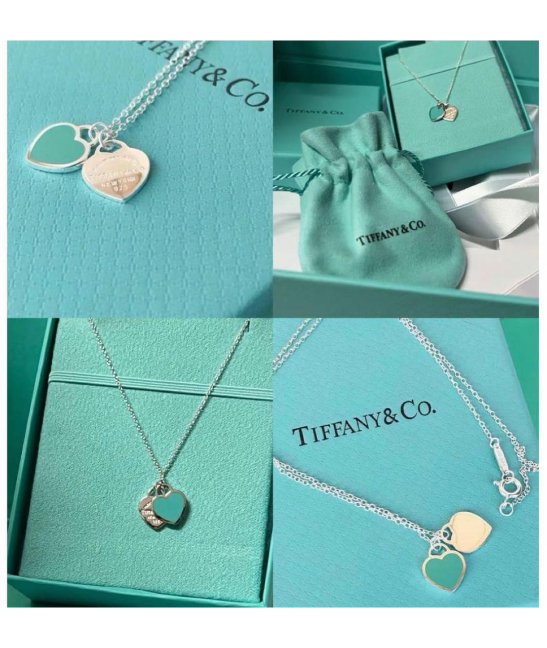 TIFFANY&CO Бирюзовое серебряное колье, фото 5