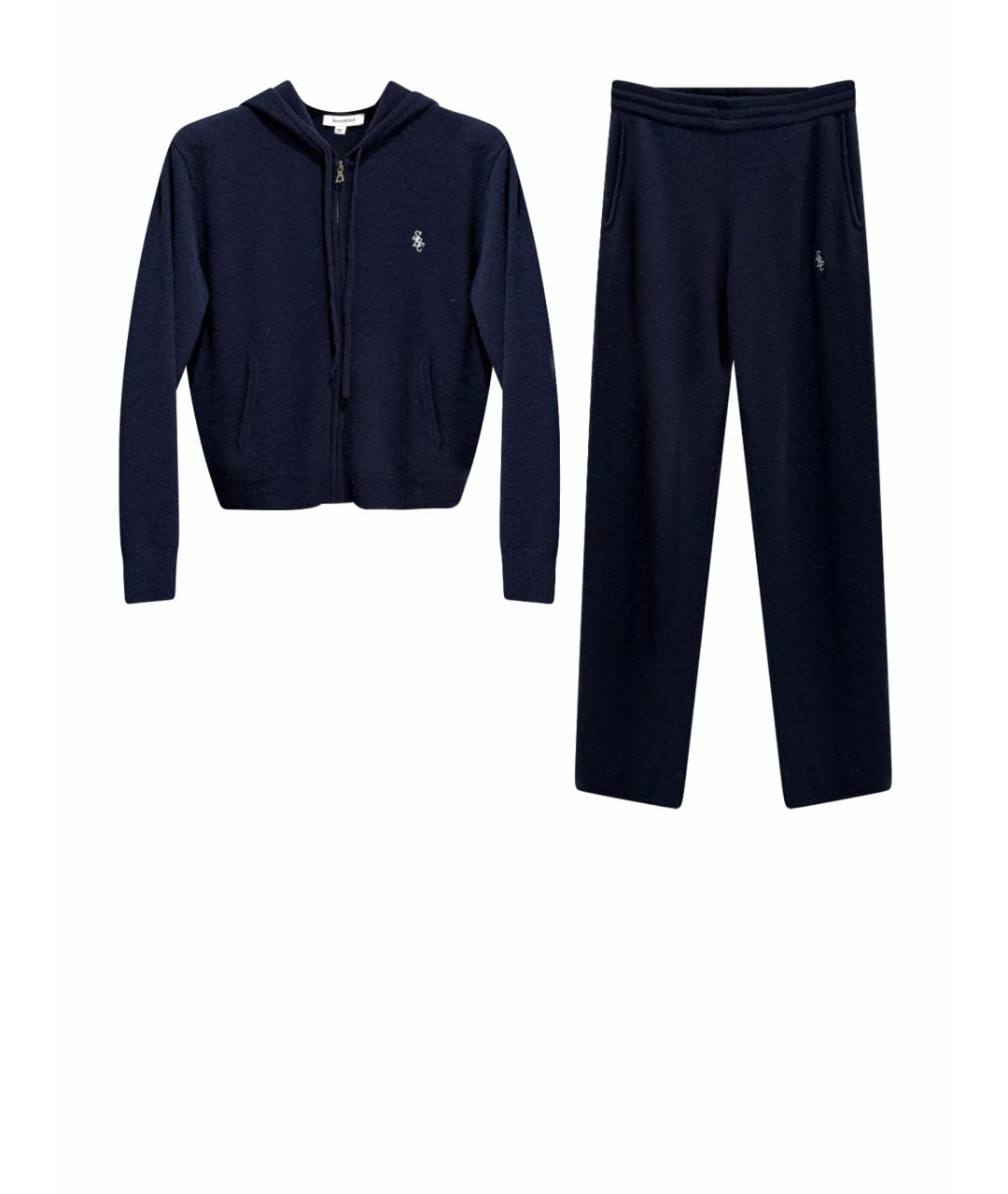 SPORTY AND RICH Темно-синий кашемировый спортивные костюмы, фото 1