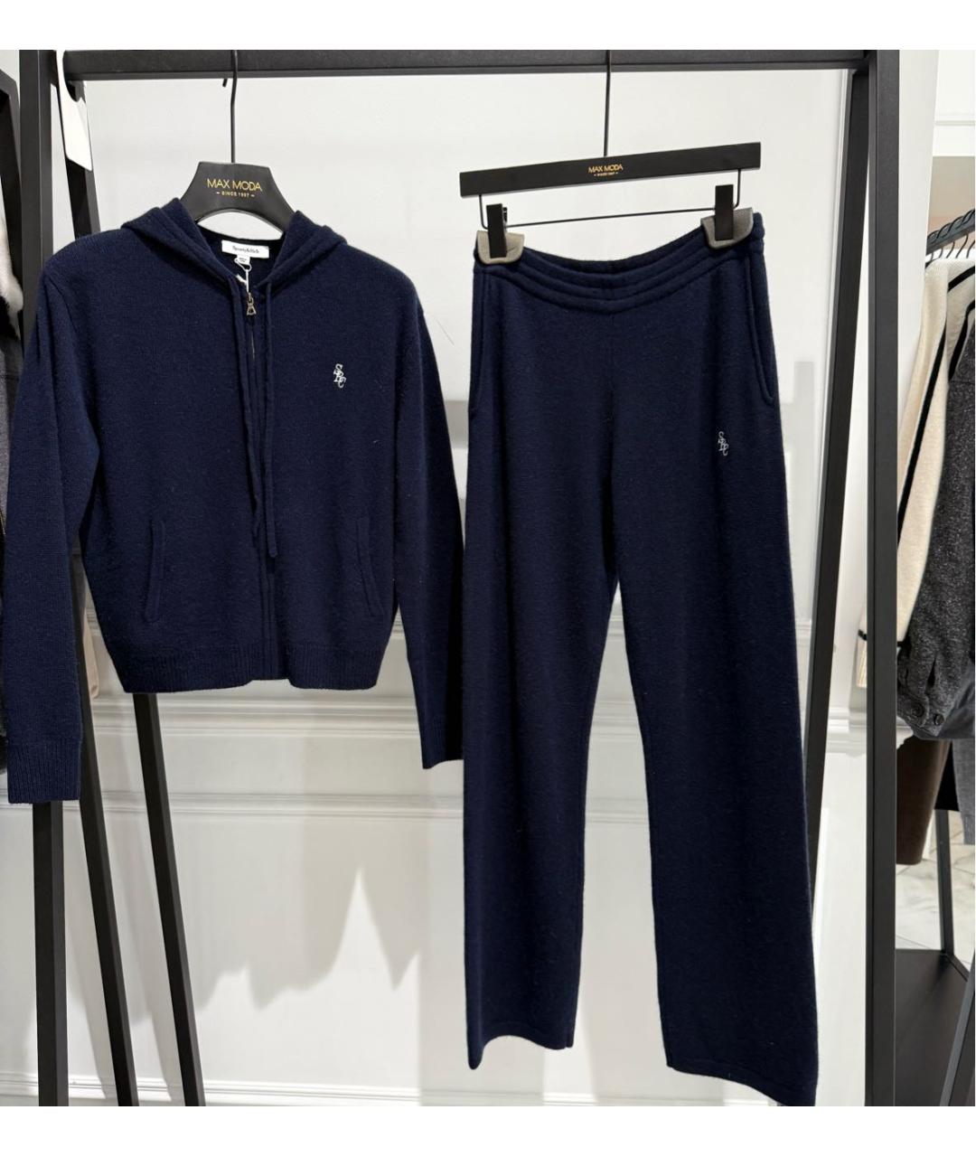 SPORTY AND RICH Темно-синий кашемировый спортивные костюмы, фото 5