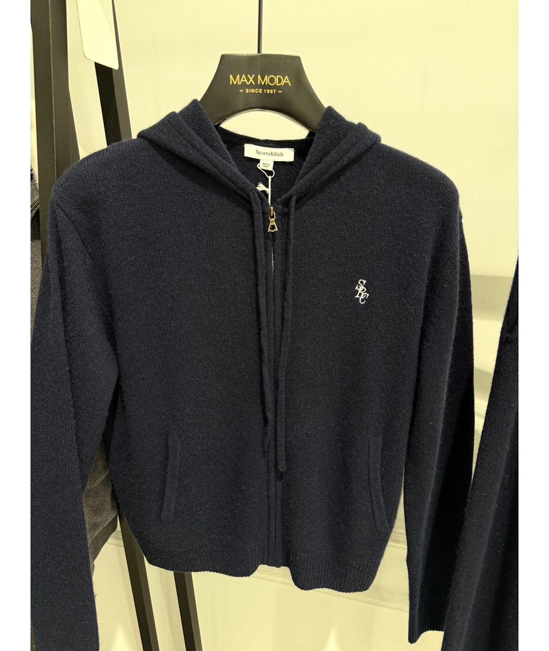 SPORTY AND RICH Темно-синий кашемировый спортивные костюмы, фото 2