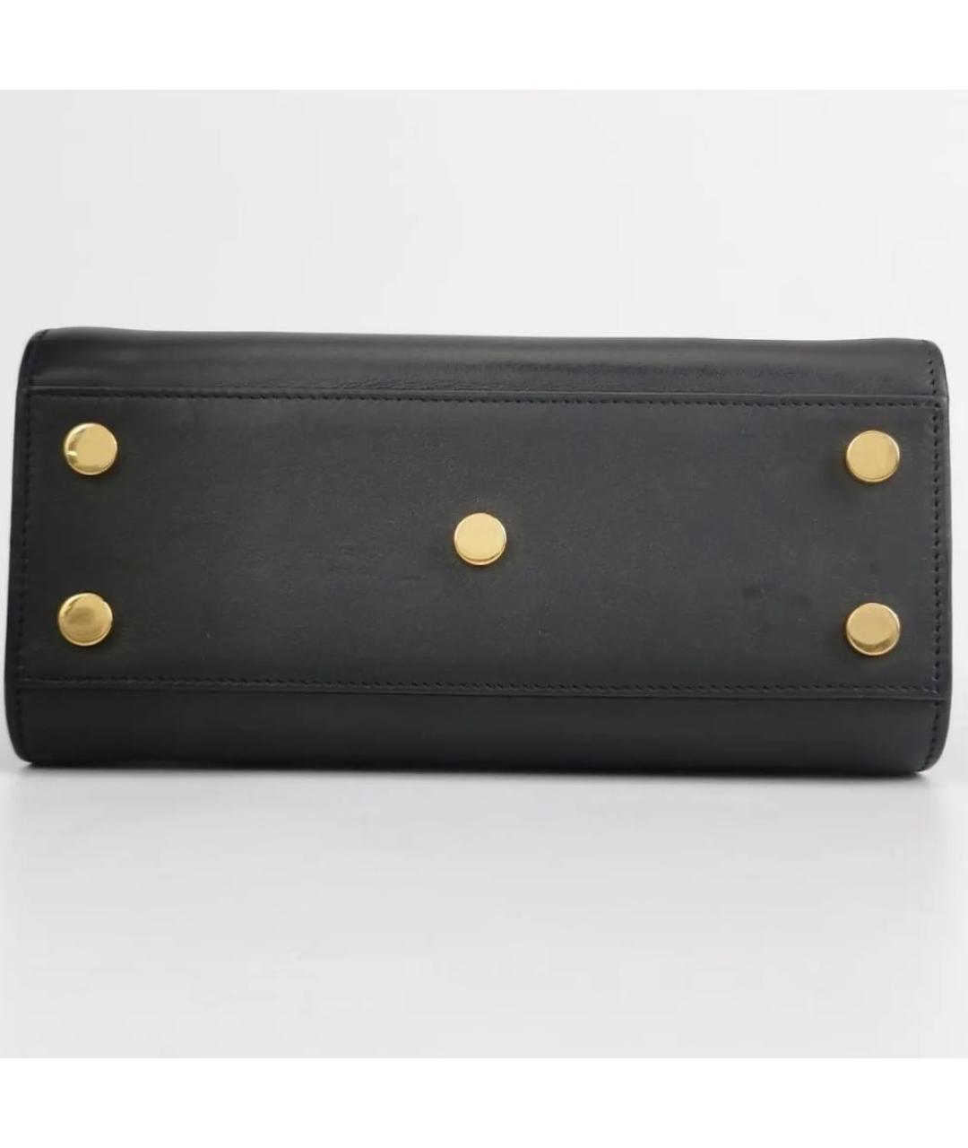 SAINT LAURENT Черная кожаная сумка через плечо, фото 5