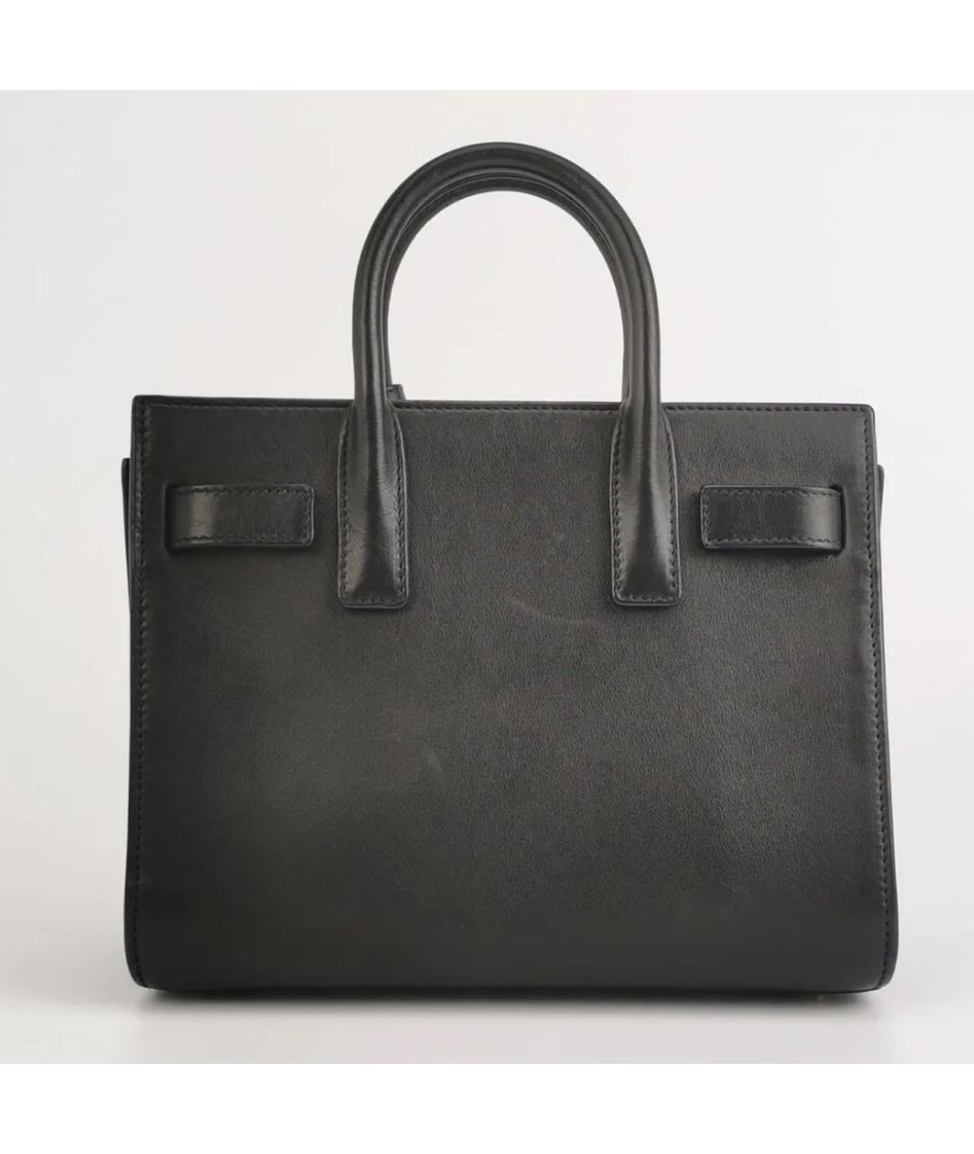 SAINT LAURENT Черная кожаная сумка через плечо, фото 6