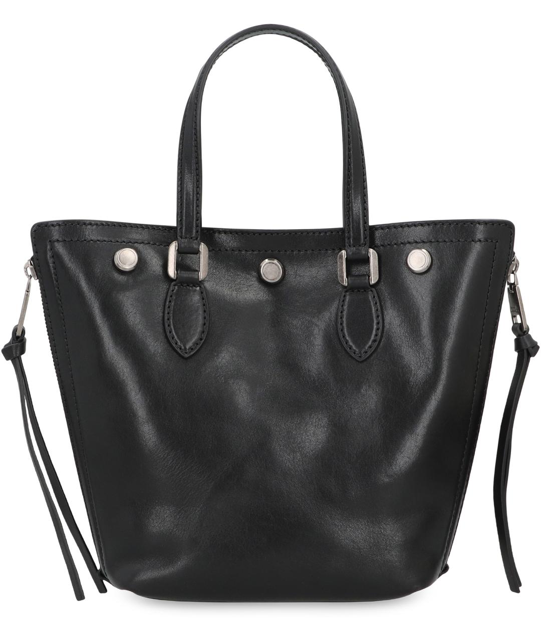 DOLCE&GABBANA Черная кожаная сумка тоут, фото 4