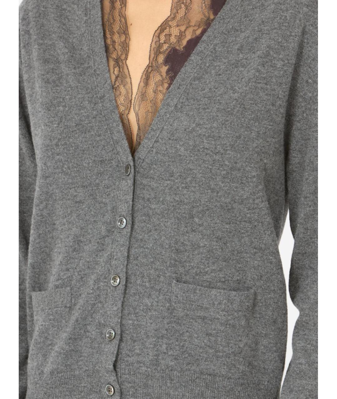 MAISON MARGIELA Серый шерстяной кардиган, фото 3