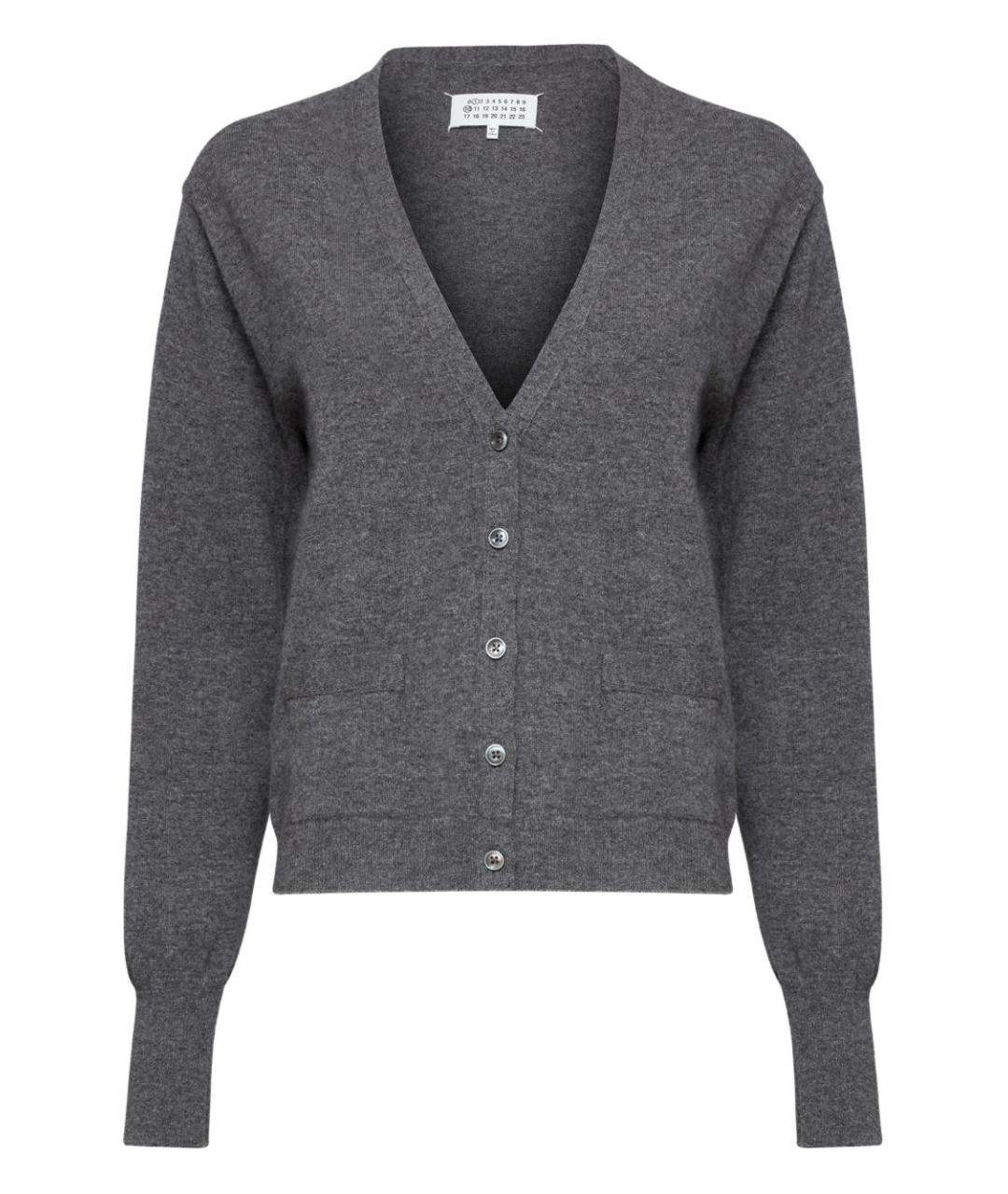MAISON MARGIELA Серый шерстяной кардиган, фото 1