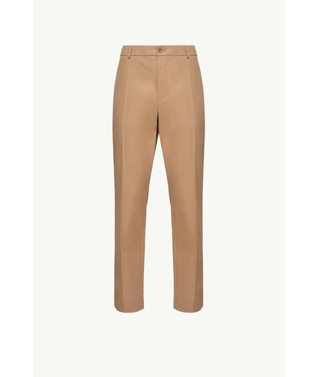 MONCLER Бежевые хлопковые повседневные брюки, фото 5