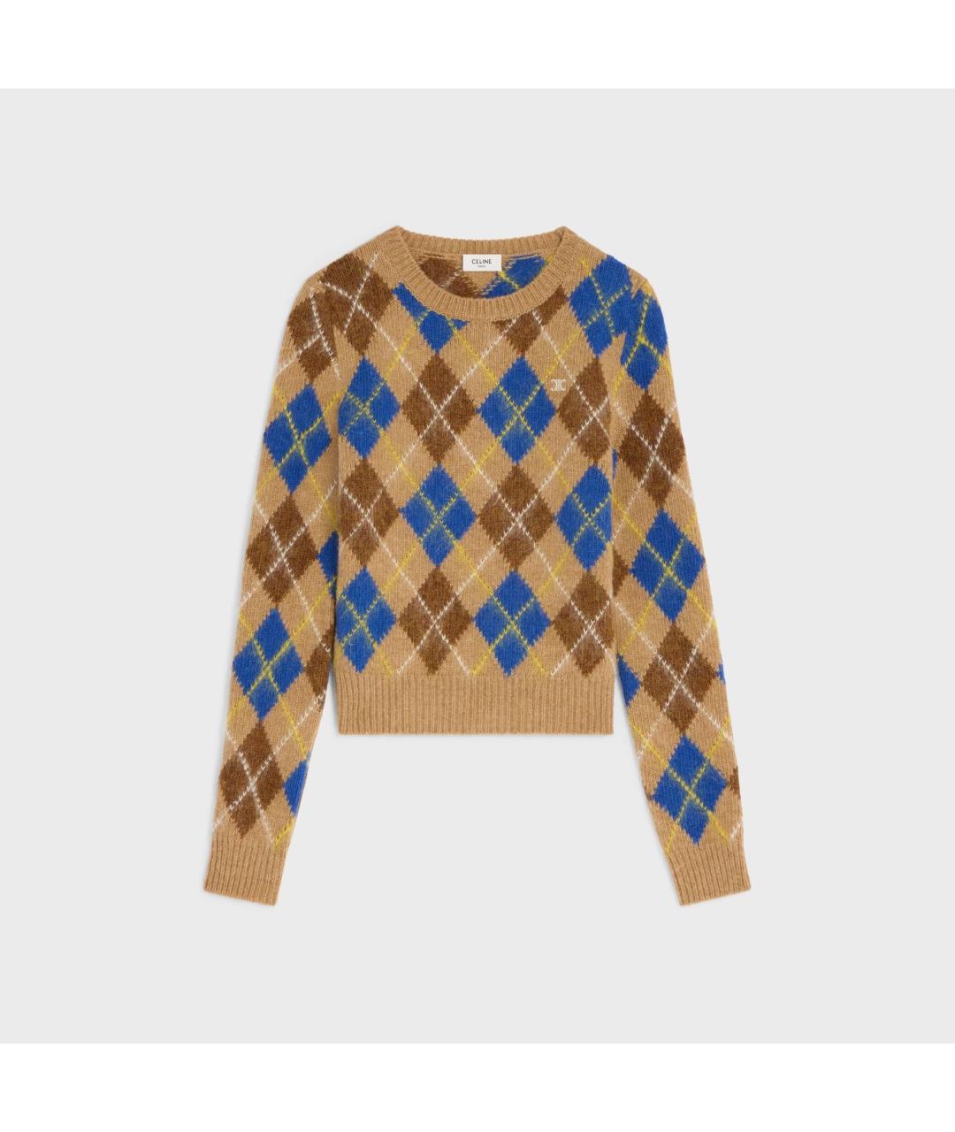 CELINE Мульти шерстяной джемпер / свитер, фото 5