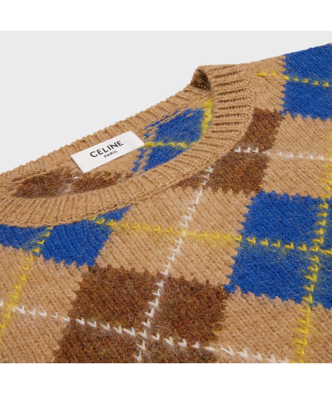 CELINE Мульти шерстяной джемпер / свитер, фото 3