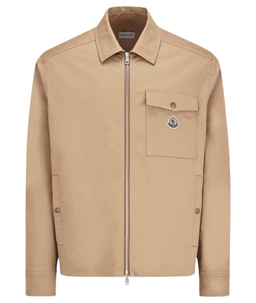 MONCLER Бежевая хлопковая куртка, фото 1