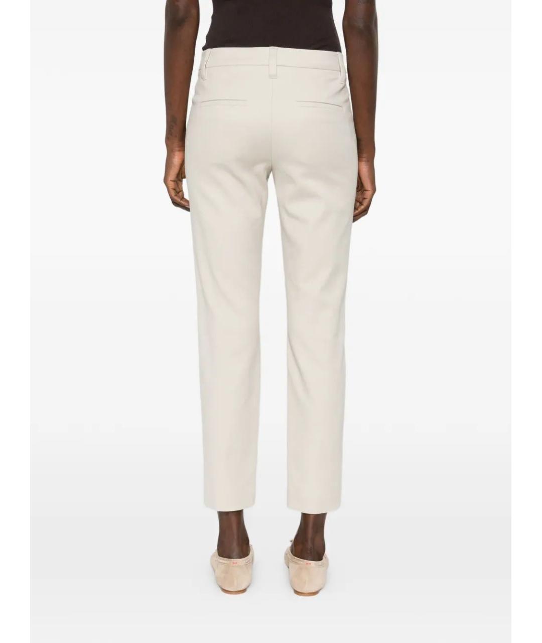 BRUNELLO CUCINELLI Бежевые хлопко-эластановые брюки узкие, фото 4