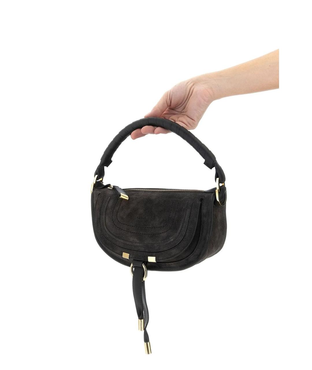 CHLOE Коричневая замшевая сумка через плечо, фото 2