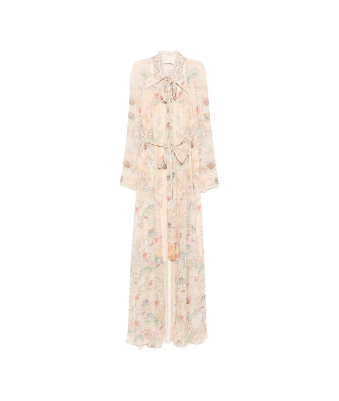 ZIMMERMANN Бежевое вискозное повседневное платье, фото 1