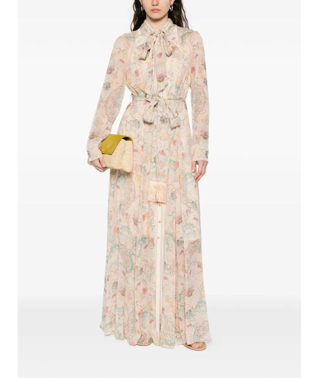 ZIMMERMANN Бежевое вискозное повседневное платье, фото 2