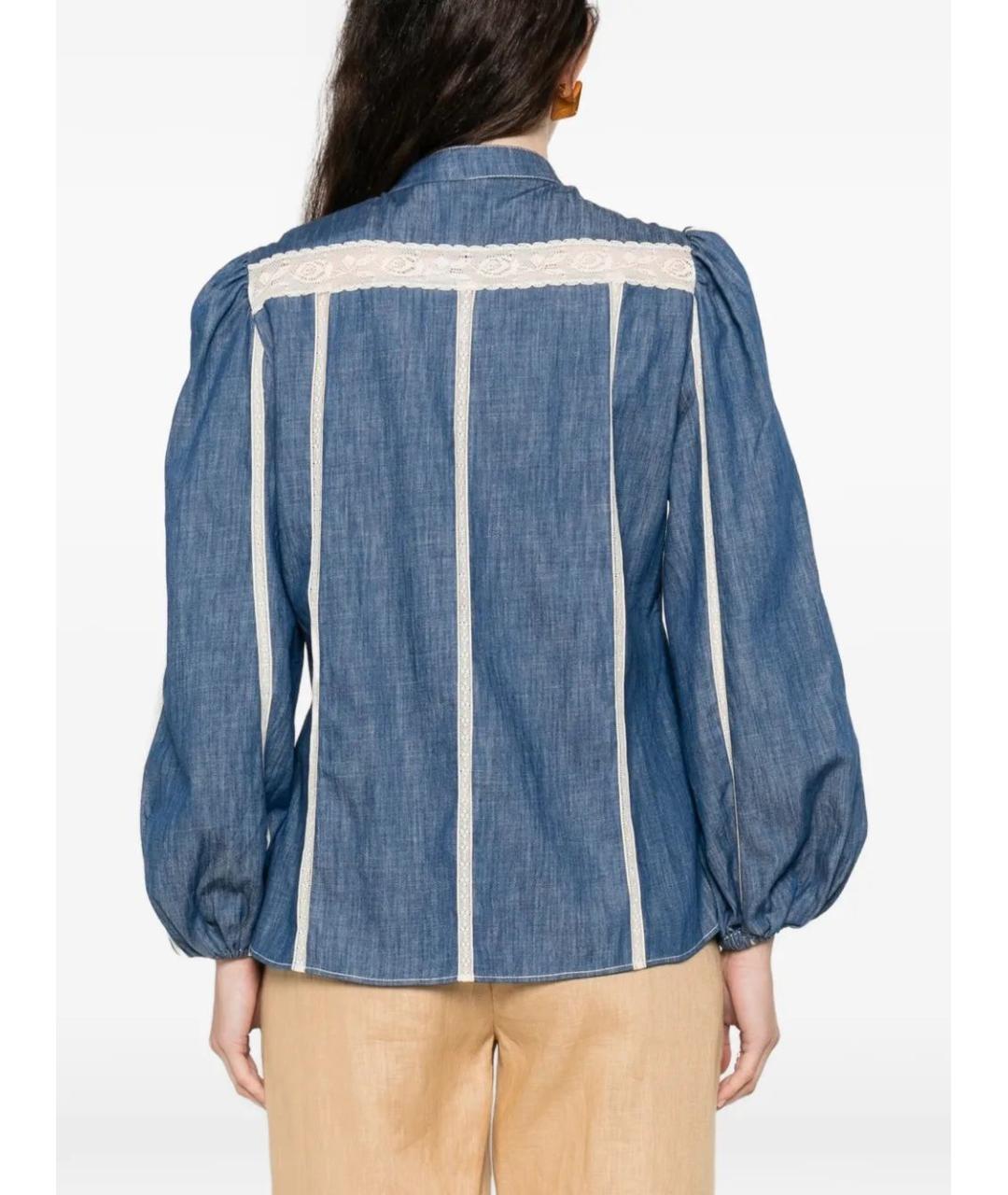 ZIMMERMANN Синяя хлопковая блузы, фото 4