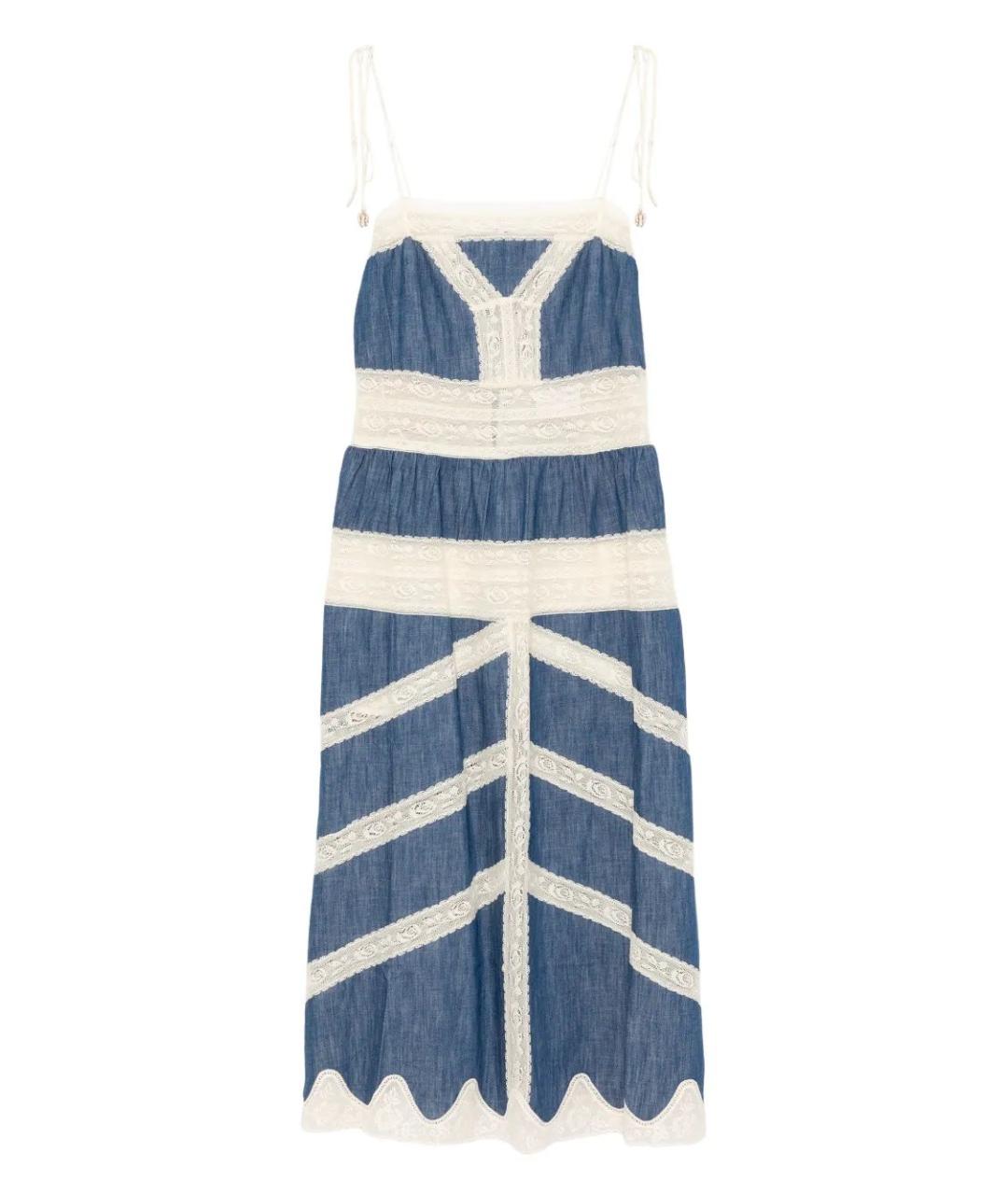 ZIMMERMANN Синее хлопковое повседневное платье, фото 1