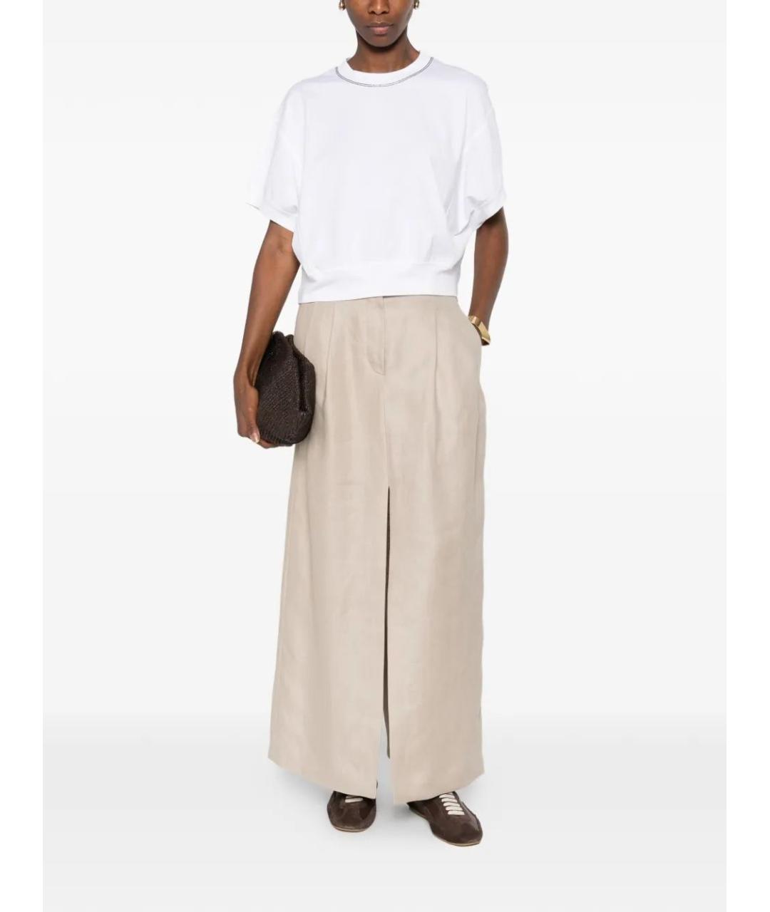 BRUNELLO CUCINELLI Белый хлопковый джемпер / свитер, фото 2