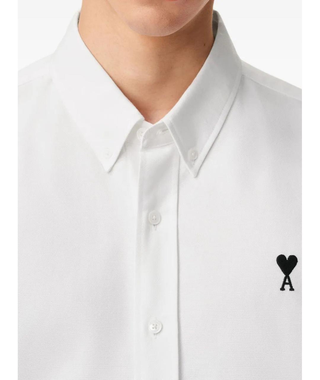 Ami Paris Белая хлопковая кэжуал рубашка, фото 5