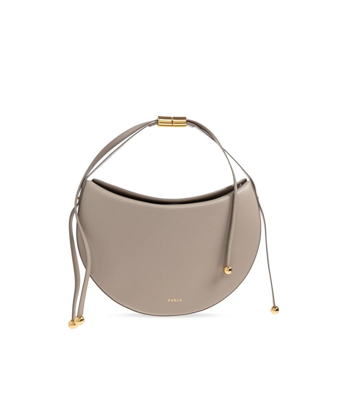 FURLA Серая кожаная сумка через плечо, фото 1