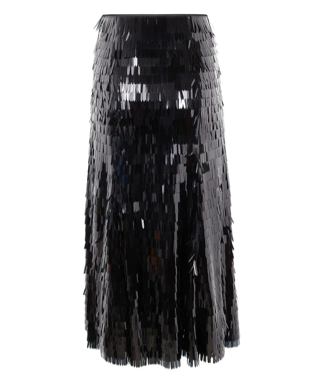 SELF-PORTRAIT Черная полиэстеровая юбка миди, фото 2