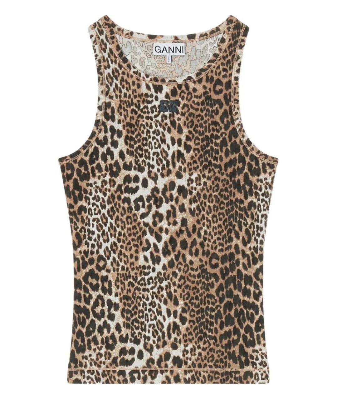 GANNI Мульти хлопковая майка, фото 1