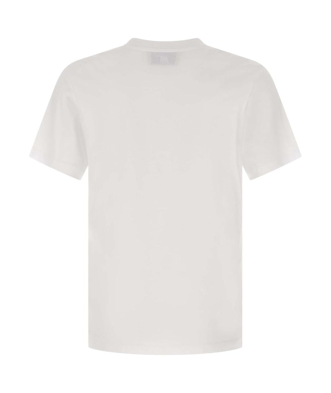 Ami Paris Белая хлопковая футболка, фото 2