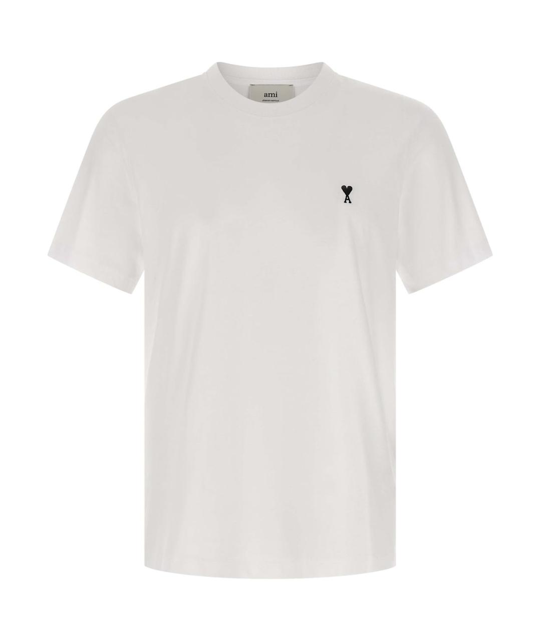 Ami Paris Белая хлопковая футболка, фото 1