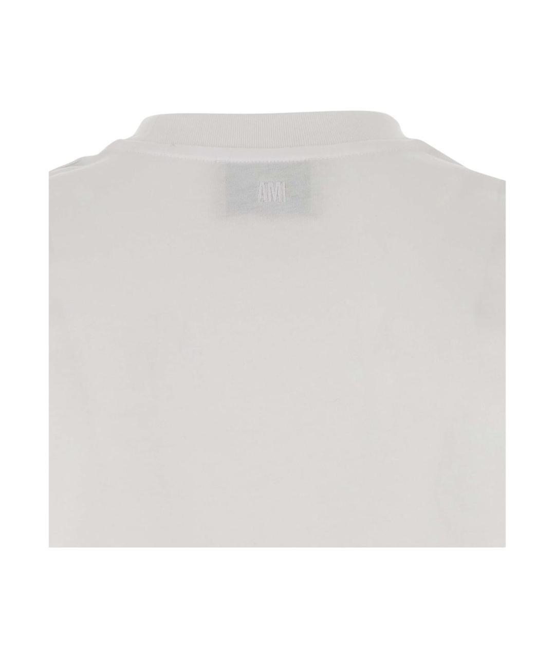 Ami Paris Белая хлопковая футболка, фото 4