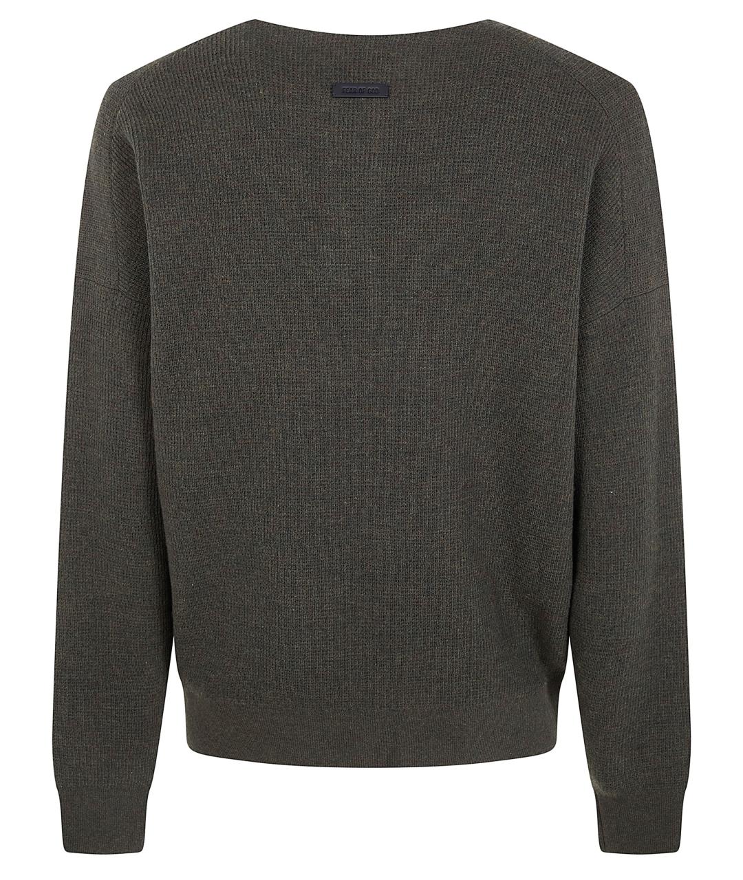 FEAR OF GOD Хаки шерстяной джемпер / свитер, фото 2