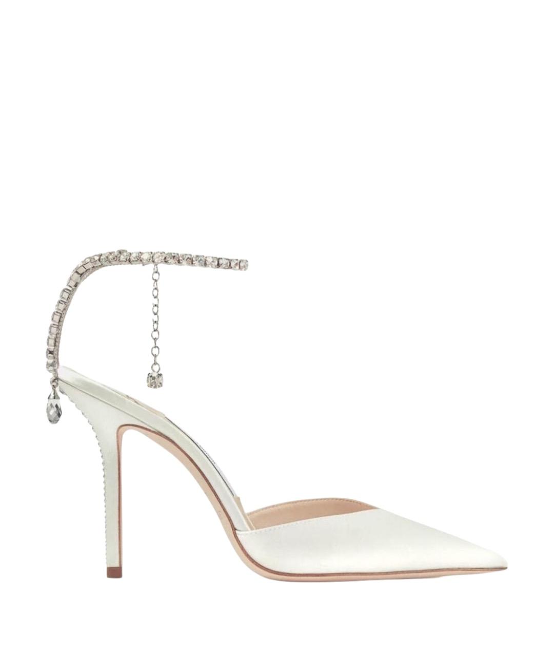 JIMMY CHOO Белые текстильные туфли, фото 1