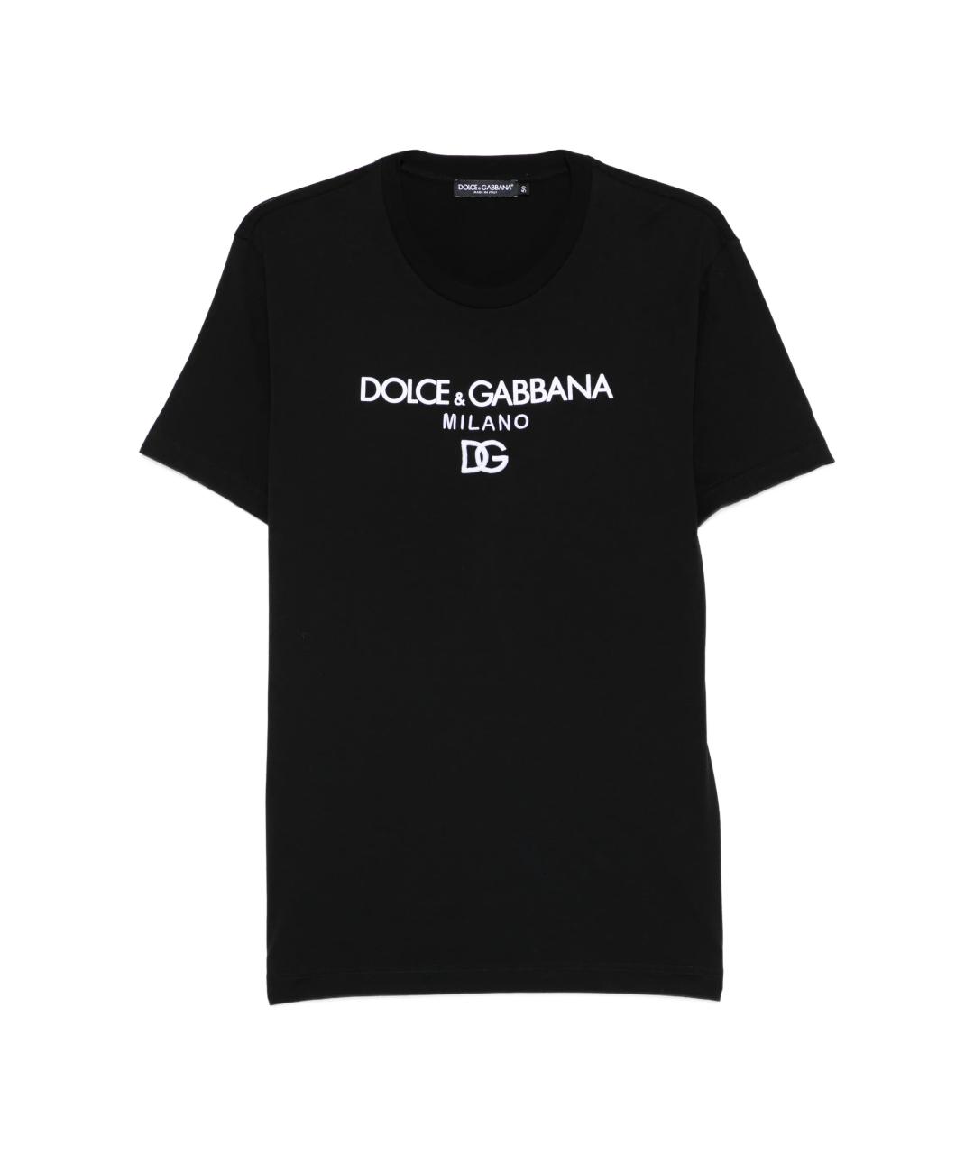 DOLCE&GABBANA Черная хлопковая футболка, фото 1