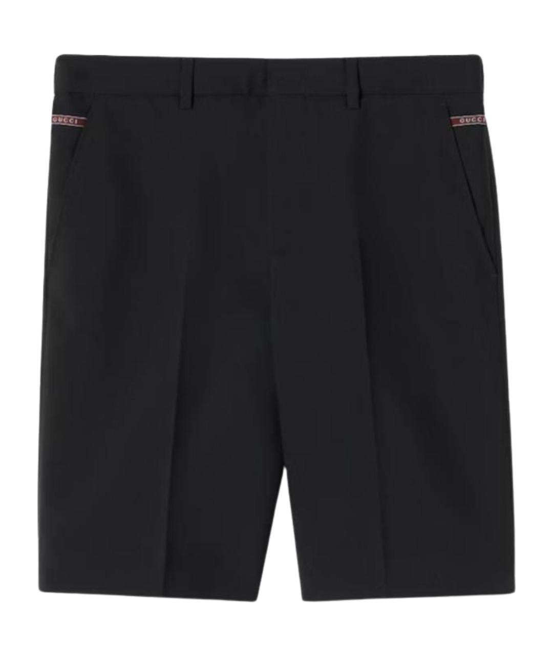 GUCCI Темно-синие шерстяные шорты, фото 1