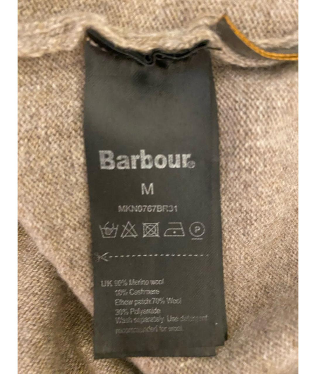 BARBOUR Бежевый шерстяной джемпер / свитер, фото 6