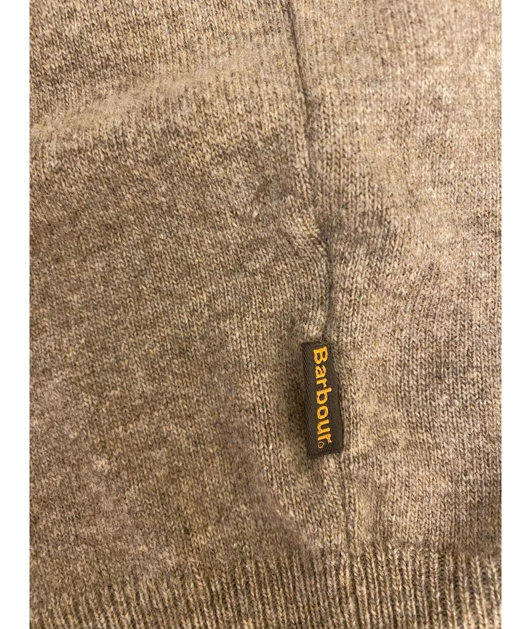 BARBOUR Бежевый шерстяной джемпер / свитер, фото 7