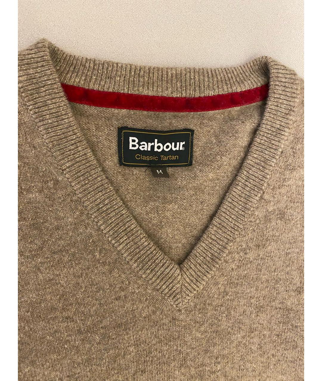 BARBOUR Бежевый шерстяной джемпер / свитер, фото 3