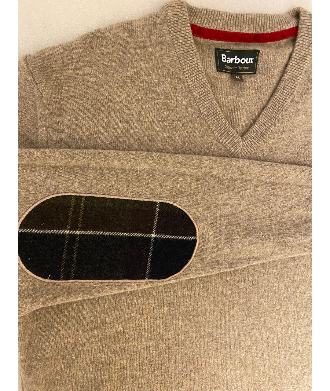 BARBOUR Бежевый шерстяной джемпер / свитер, фото 4