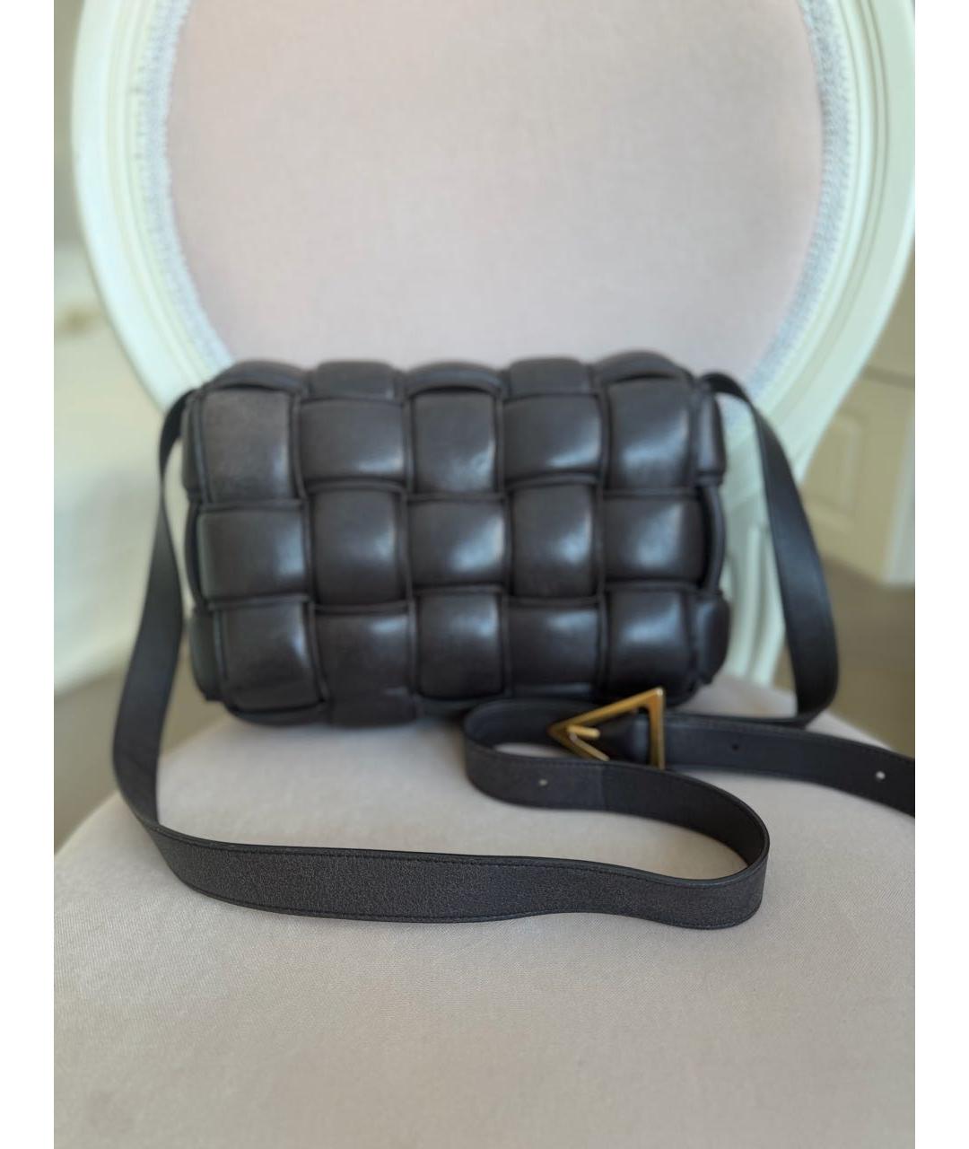 BOTTEGA VENETA Коричневая кожаная сумка через плечо, фото 3