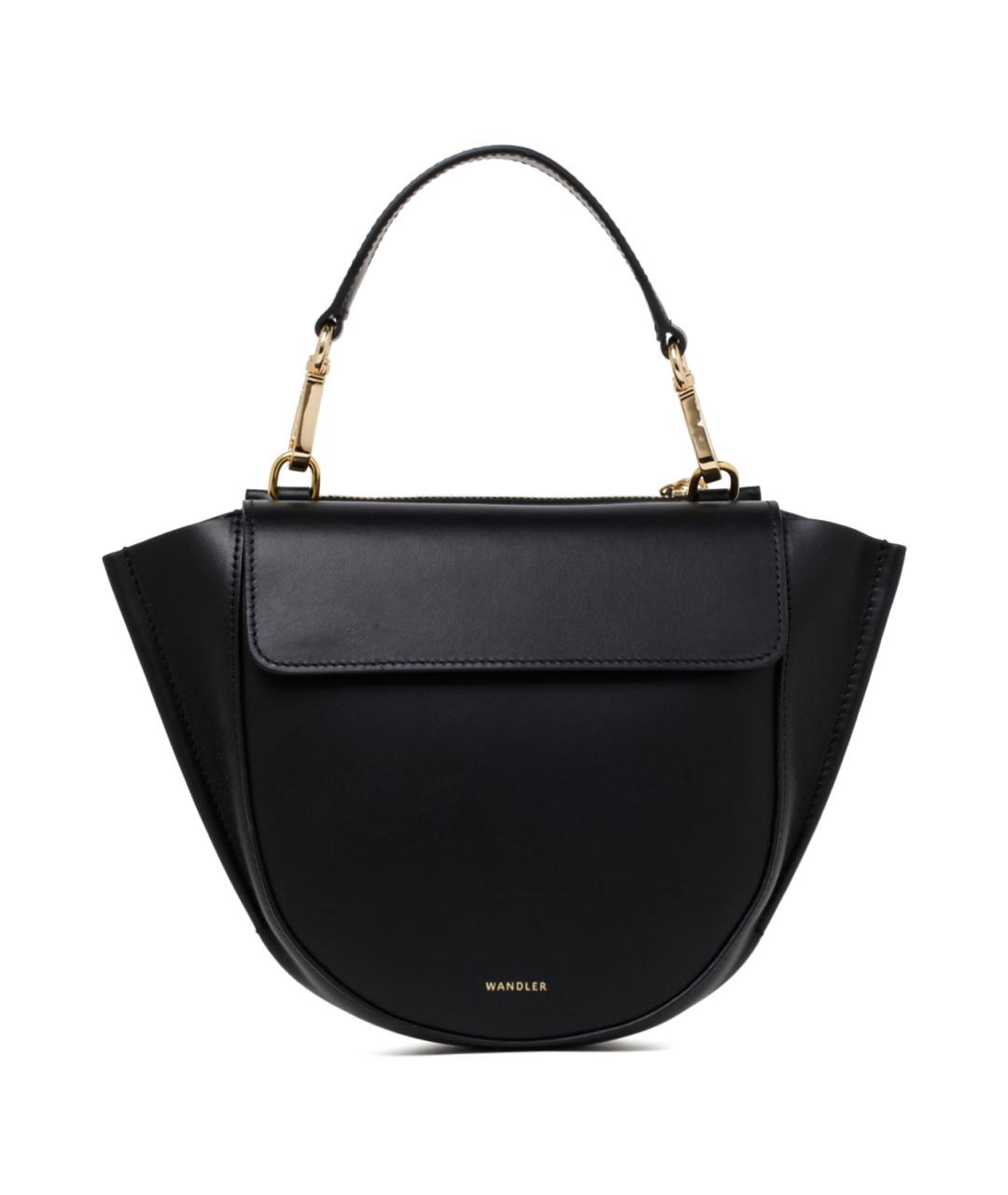 WANDLER Черная кожаная сумка через плечо, фото 1