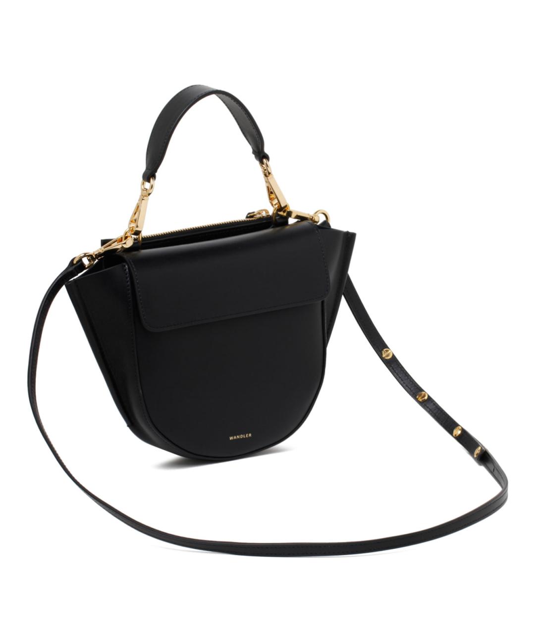 WANDLER Черная кожаная сумка через плечо, фото 3
