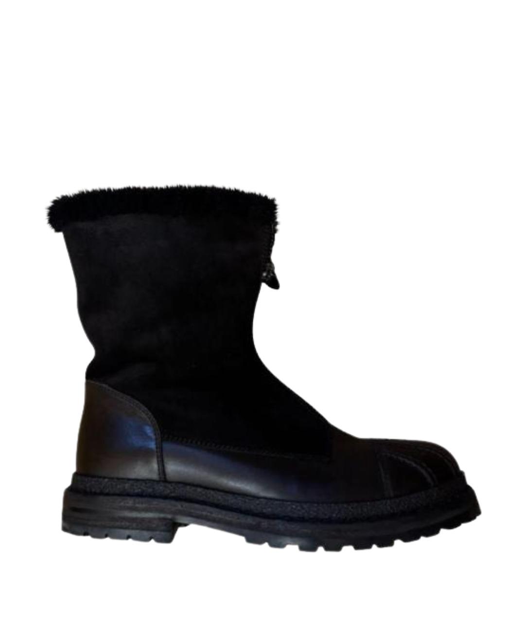 CHANEL Коричневые кожаные полусапоги, фото 1